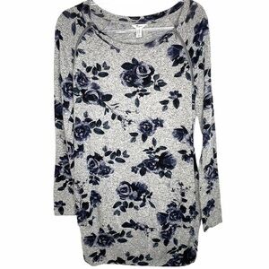 Thyme Maternity Blue Floral Tunic M